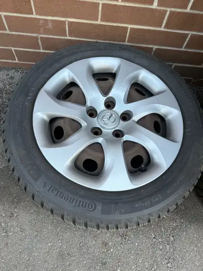 Continental WinterContact tires with steel rims Dot 2020 16.0x6.5 5x114.3 For any Japan make cars 4...