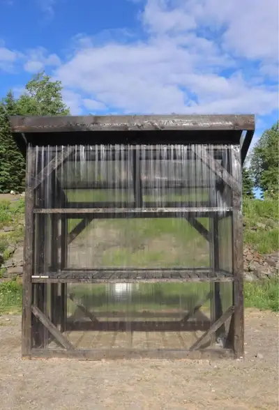 6x8 backyard greenhouse. Perfect for starting your plants or a showcase of blooms all summer long! 5...