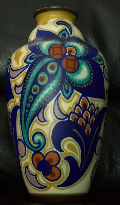 Gouda Art Pottery- Rare Vase, Theodorus Verstraaten (1872-1945)., View more