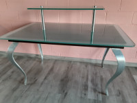 Frosted Glass Table with Riser