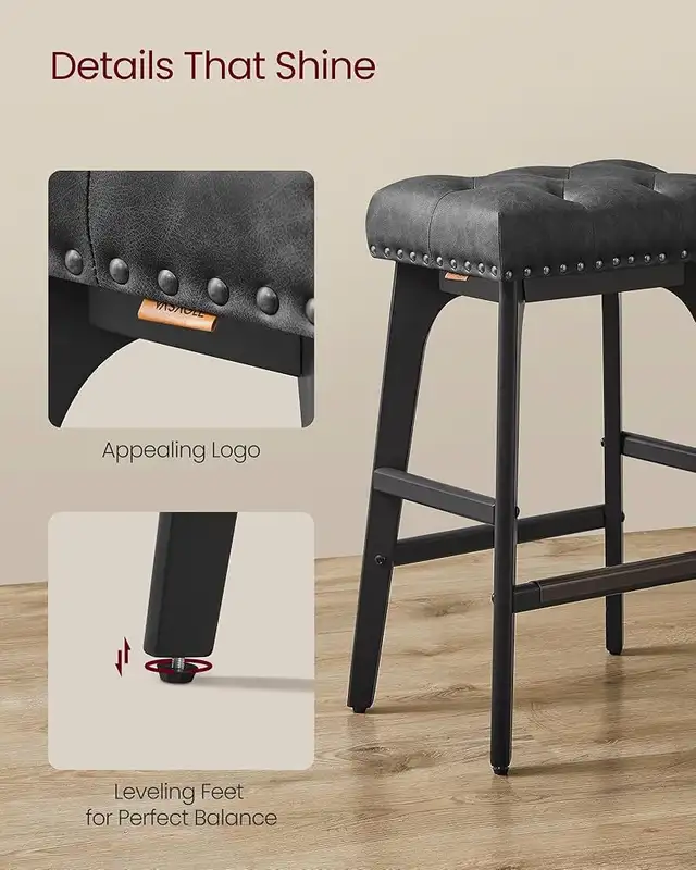 Counter Height Saddle Bar Stools, 26-Inch Backless Kitchen Stool in Chairs & Recliners in Markham / York Region - Image 11