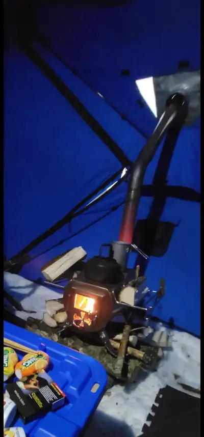 Ice fishing hut, View more