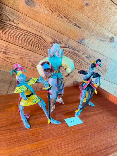Trio of Vintage Handmade Ceramic Musketeer Figurines, View more