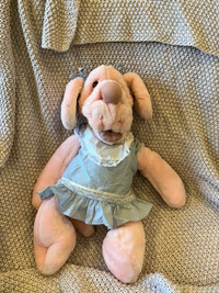 RARE Vintage 1980's Pink Wrinkles Dog Puppet