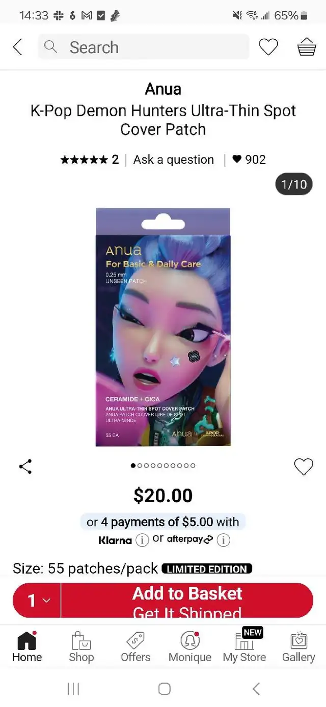 Anua K-Pop Demon Hunters Ultra Thin Spot Cover Patch Boxes