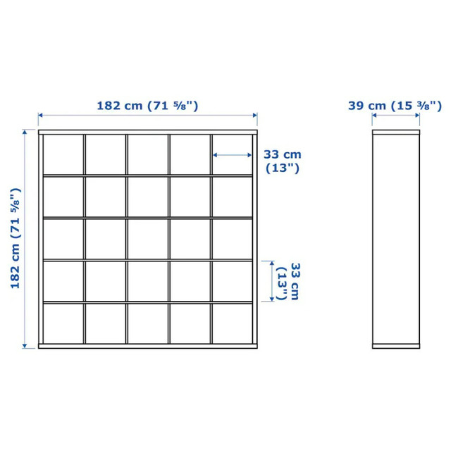 Ikea KALLAX Shelf with 2 Doors and 4 Drawers (5x5) delivery
