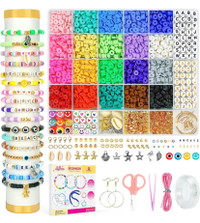Dowsabel 5000 Pcs Clay Beads Bracelet Making Kit for Beginner