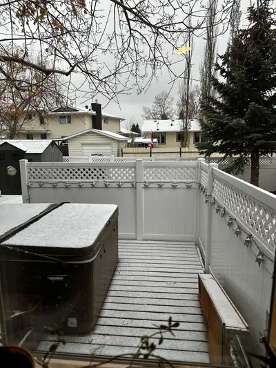 4 sections of vinyl fence, View more