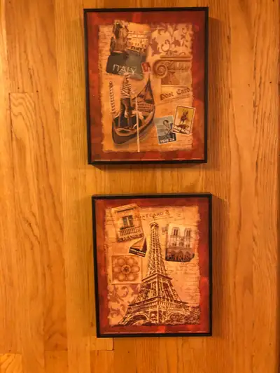 Two Drymount Travel Collage Pictures, View more