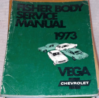 1973 VEGA chevrolet OEM Fisher Service Manual