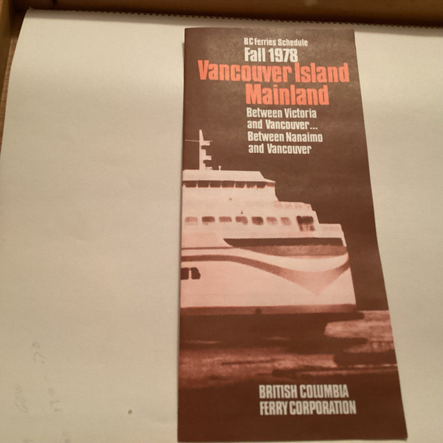 Vintage BC Ferries Schedules Brochures pamphlets in Arts & Collectibles in Kamloops - Image 4