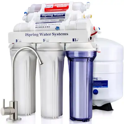 Under the sink water filtration system with brushed nickel faucet (Never used still in the box) iSpr...