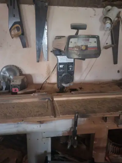 I'm selling a used Craftsman 10" radial arm saw, a versatile tool for any woodworking enthusiast. Pl...