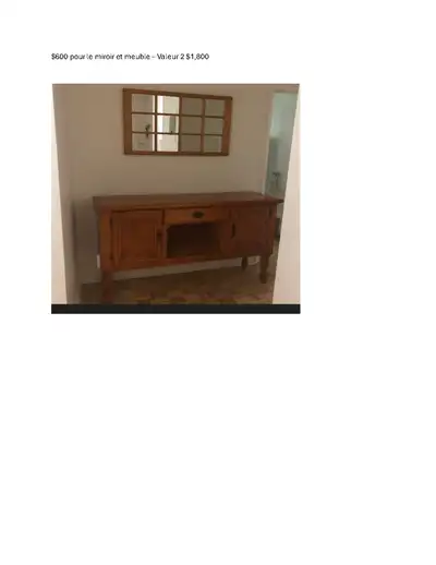 Tres beau meuble d'entree ou salon et miroire, View more