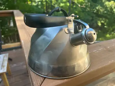 I have a used Palm Restaurant Whistling Tea Kettle. Excellent working condition. Handle is stowed to...
