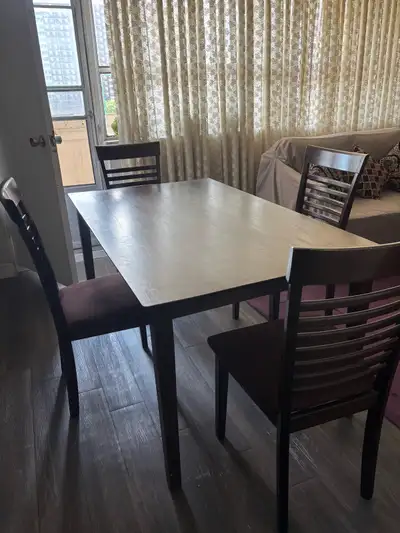 Wooden Dining Table and 4 Chairs, View more