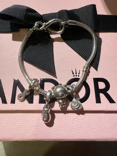 Women’s Pandora Bracelet & Charms Lot, View more