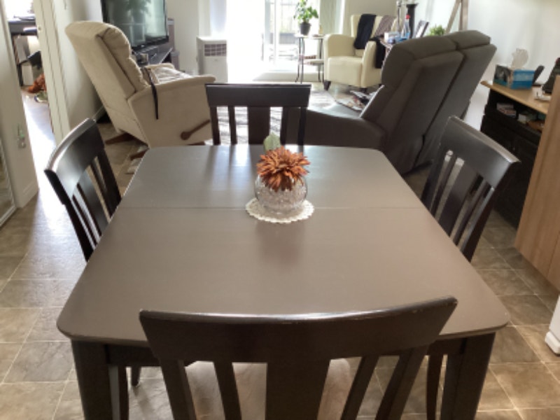 Mobilier de extension et avec 4 chaises propres Mobilier de salle à manger et