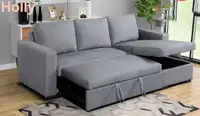 Limited Time Offer Stylish Reversible Sectional Sofa Bed Sale