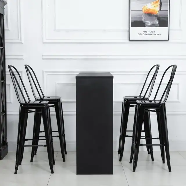 Metal Bar Stool Kitchen Industrial Breakfast Bistro Cafe  in Chairs & Recliners in Markham / York Region - Image 3