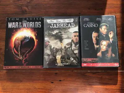War of the Worlds, Casino, Jarhead -DVDs - $2 each, View more