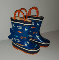 Baby Rubber Boots Toddler Size 4 Ocean Whale Fin Rain Boots