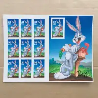 1997 U.S. Postage STAMPS  10 Bugs Bunny Looney Tunes on sheet