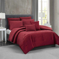 Brand New - Westbury 7-piece Comforter Set, King Red