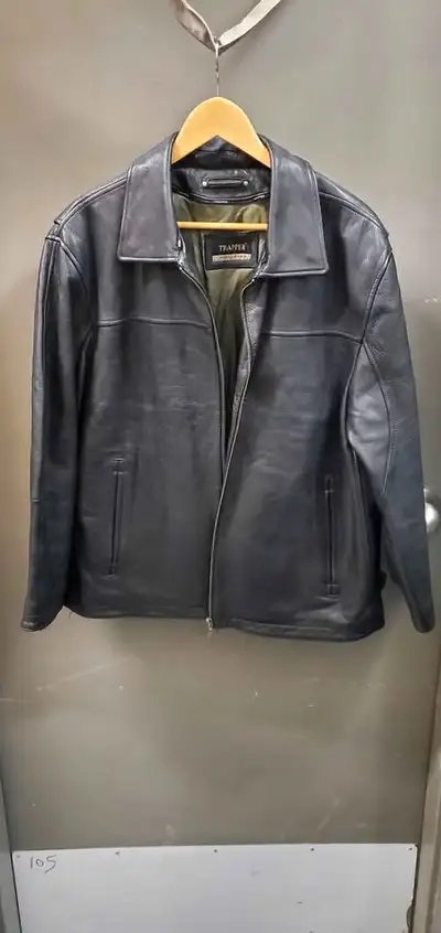Veste en vrai Cuir Genuine Leather Jacket 52Euro 42US L TRAPPER, View more