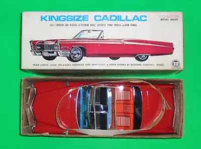 Modèle Bandaï...De ma collection...Gros Cadillac Convertible 1967 "KingSize" flambant neuf dans boît...