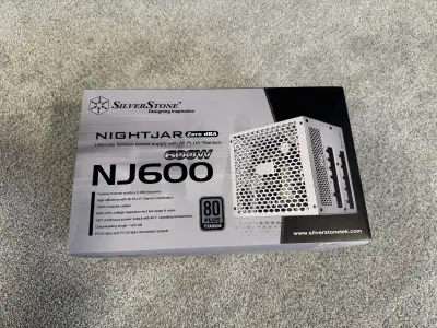 SilverStone NJ600 600W 80 PLUS Titanium Fanless Power Supply PSU, View more