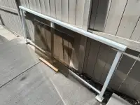 One Section Of 36" High White Aluminum Glass Railing (8 Feet)