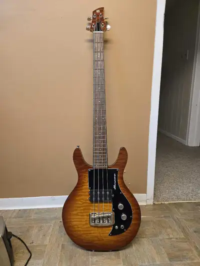 RARE DAN ARMSTRONG AMPEG BASS GUITAR WITH AMPLIFIER, View more