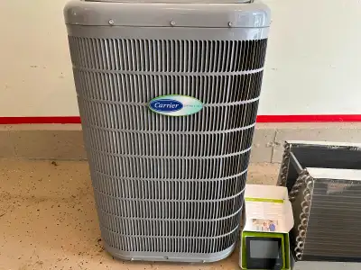 Carrier Infinity 3-Ton AC — Coil + Thermostat Included, View more