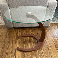4 Piece Wooden/Glass Side Tables