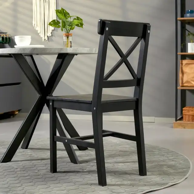 Wooden Dining Chair, Kitchen Chair with Cross Back in Chairs & Recliners in Markham / York Region - Image 10