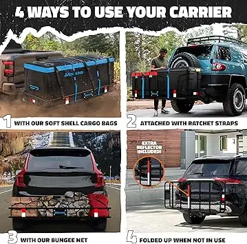 60"x20" Hitch Mount Cargo Carrier, 500lb Capacity, NEW, View more