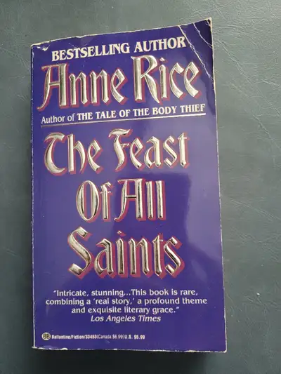 4 Anne Rice Books: -Violin -The Feast of all Saints -The Mummy -The Witching Hour Price is for the 4...