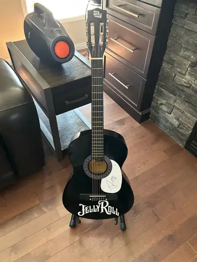 Jelly Roll signed guitar with JSA COA , View more