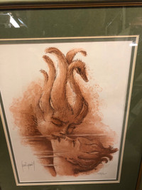 "Reflections" Lithograph by Listed Artist Saint-Genis + Art Sale