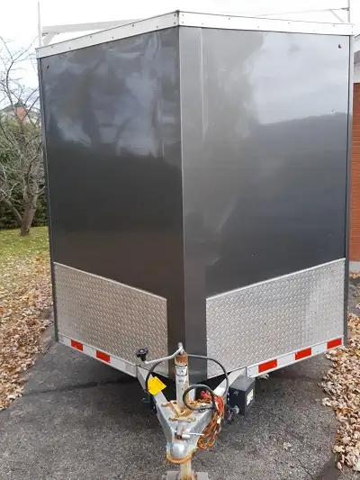 2021 Amerilite aluminum enclosed v-nose trailer 7' x 14'. - Side door is 36" - Barn style back door...