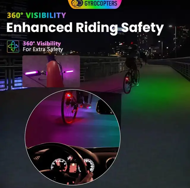Gyrocopters LED Bike Pedals | Auto On-Off Bicycle Pedals in Frames & Parts in City of Toronto - Image 7