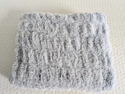 Bella Lux Faux Fur Blanket - Grey, View more