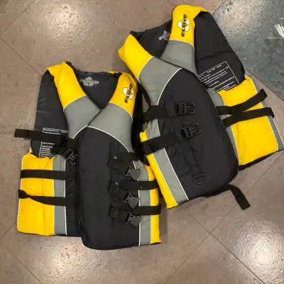 two lifejackets, youth/adult small, View more