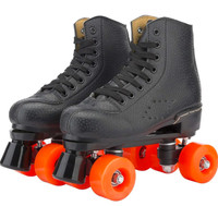 Classic PU Leather Roller Skates for Outdoor,Retro Roller Skates