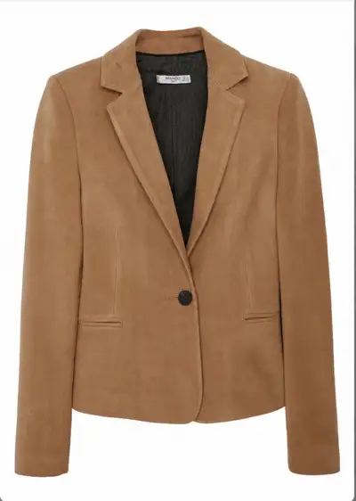 NEW MANGO Camel Cotton Blazer XXS – Timeless chic - With tags, View more