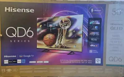 Must sell today - 55” Hisense Qled 4K smart tv, View more