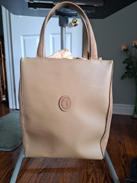 Vintage Trussardi Suede Leather Tote Bag w Pouch