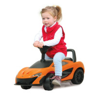 Kids McLaren Push Cars w/ Comfy Leather Seat, Backrest & Music!