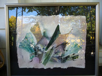 Vintage Abstract, Lise Tremblay (Thaychi) Original Mixed Media